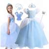 Kostým pre dievča - Modré šaty Popoluška šaty Tutu 104/110 (Encanto Mirabel Marabel Struction Dress kostým)