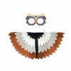 Kostým pre dievča - Owl Outfit Capes Brown-Gray Mask 2el (Max Set Dress Elsa Frozen 110 116 4-5 L)