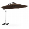 Uniprodo UNI UMBRELLA R300BR N Bočný slnečník hnedý okrúhly 300 cm sklopný