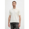 Polo tričko United Colors of Benetton pánske, béžová farba, jednofarebné, 14HAU301K XL