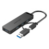 Rozbočovač USB 3.0 so 4 portami, rozhraním USB-C a USB 3.0 2 v 1 a napájacím adaptérom Vention CHTBB 0,15 m