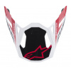 Šilt pre prilby SUPERTECH S-M8 TRIPLE, ALPINESTARS (červená/čierna/biela lesklá)