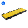 Čierno-žltý plastový modulárny káblový most s vekom DEFENDER MIDI 5 2D - dĺžka 100 cm, šírka 32,5 cm, výška 5,4 cm
