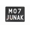 Registračná tabuľa JUNAK M07 čierna