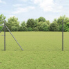 zahrada-XL Plot s stĺpmi Sivá 1.4 x 10 m Ocel potiahnutá PVC 3352788