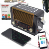 FM rádio retro vintage akumulátorové bluetooth USB microsd solárne baterka