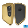 Silikónový obal na autokľúč Volkswagen Golf 8 / Seat Tarraco / Škoda Octavia (2020) (3-tlačidlový) – zlatá