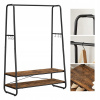 SongmicsHome Stojan na oblečenie ELIAS 100 x 45 x 160 cm hnedá čierna RGR112B01