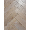 Spačva Dub masív herringbone-vzor rybia kosť 15x130x500 biely olej, natur, 4V