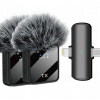 Bezdrôtový klopový mikrofón 2x pre smartfóny USB-C/Lightning