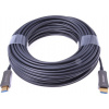 PremiumCord optický fiber High Speed with Ether. 4K@60Hz kabel 25m, M/M, zlacené konektory kphdm2x25
