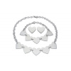 Set šperkov z ocele strieborné SRDIEČKA P011