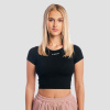 Dámske tričko Cropped Aura Black - GymBeam Veľkosť: L