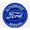 Edicola Príslušenstvo Kovový okrúhly štítok - autorizovaný servis Ford 1:1 Modrá biela