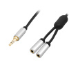 BLOW Rozbočovač Jack samec (3,5mm) na 2x Jack samice (3,5mm) s káblom o dĺžke 15 cm