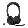 Jabra Evolve2 55 Slúchadlá s mikrofónom Bezdrôtový Pres hlavu Kancelária / call centrum Bluetooth Nabíjací podstavec Čierna (25599-989-899)