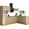 Kuchynský blok Optifit Linus984 270 cm farba čela antracitová lesk farba korpusu dub divý matný
