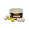 Starbaits Red Liver Prevedenie: Fluoro Pop up 14mm mix biele/žlté - plávajúce boilies
