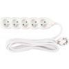 STREND PRO Kábel DG-F805B L-3 m, predlžovací, biely, 5x zásuvka, new edition
