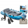 Inflatable boat Excursion 4, 4-person, with pump, 2 oars and bag, INTEX 66324 (akce)