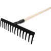 Hrable záhradne Strend Pro Premium R-606, 14 zubé, kované, drevená násada