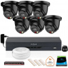 SADA 6 čiernych IP kamier Dahua 8mpx IPC-HDW2849TM-S-IL-BLACK + HDD 1TB