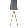 TK Lighting Walz stojaca lampa 1x15 W sivá-drevo 5046