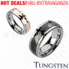Wolframové snubní prsteny R-TUF-387
