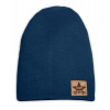 Baby Nellys Hand Made Jarná/jesenná bavlnená čiapka - dvojvrstvová, granátová, vel. 110
