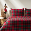 Obliečky TARTAN červené kockované flanel 220x200 + 2*50x60 cm 708473
