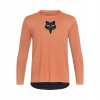 CYKLISTICKÉ TRIČKO S DLHÝM RUKÁVOM FOX JUNIOR RANGER HEAD CORAL (YXL)