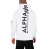 Alpha Industries BACK PRINT ZIP HOODY white pánska mikina Veľkosť: 3XL, Farba: biela
