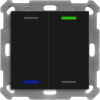 Ovladač MDT Technologies KNX 2tlačítko 55x55 mm, RGBW LED, matná černá (BE-TAL550206.01)