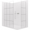CERANO - Sprchová zástena Walk-in Crystal TL/P - 8 mm - bezvzperový systém - chróm, industriálne sklo- 140x130x200 cm