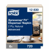 12830 - N14 - Tork Xpressnap Fit® natural servítky do zásobníka , 2-vr, 6 x 120 ks, 6 bal, recykel natural, cena za balenie 4320 ks