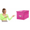 Leitz Click&Store Wow box štvorcový ružový A4