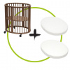 Akční set - Stokke postieľka Sleepi Mini Warm Brown + matrac + prostěradlo white