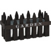 Kvetináč s plotom Garden 35 cm, čierne drevo