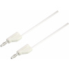 VOLTCRAFT MSB-300 měřicí kabel lamelová zástrčka 4 mm lamelová zástrčka 4 mm 1.00 m bílá 1 ks