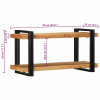 vidaXL Nástenná polica 90x33x45 cm Akácia z masívneho dreva - Hnedá - 250690-266257