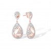 For Silver Geometrické náušnice Pear - Striebro 925