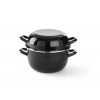 Hrnec na mušle s poklicí o průměru 240 mm, 5l | HENDI, 625101 inox;černý