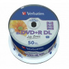 Verbatim DVD+R DL Double Layer Inkjet Printable 97693 8.5GB 8x spindle 50-pack