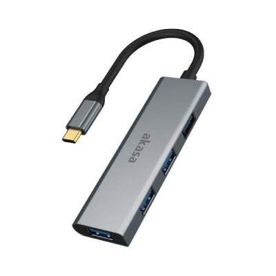AKASA - externí USB hub - USB typ-C na 4 x USB 3.0 AK-CBCA25-18BK