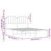 vidaXL Kovový rám postele s čelom biely 150x200 cm - Biela - 190003-123872