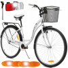 Mestsky bicykel - Dámsky mestský bicykel Kruh 28 Damka Bike + Kôš (Kolesá na dámsky mestský bicykel 28 dámsky bicykel + košík)