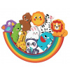 Rappa 2Kids Toys Balančné puzzle so zvieratkami 2 v 1