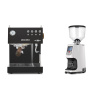 Ascaso Steel UNO PID, Black&Wood + Eureka Atom Specialty 65, white