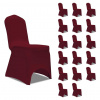 vidaXL Návleky na stoličku burgundy 18 ks naťahovacie - Červená - 23675-165146
