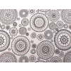 Stoklasa Bavlněná metráž / imitace lnu hrubší mandala METRÁŽ - režná
